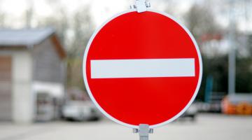 Verkehrszeichen 257 - Verbot der Einfahrt (Copyright: Bruno Wansing, Stadt Bocholt)