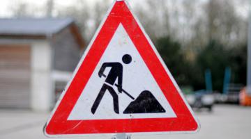 Verkehrszeichen 123 - Baustelle (Copyright: Bruno Wansing, Stadt Bocholt)