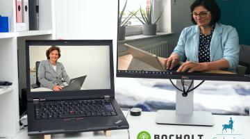 Online-Seminar "Raus aus der Komfortzone" (Copyright: Foto Astrid Schupp: Bruno Wansing, Stadt Bocholt; Montage & Foto Anja Schröer: Schröer Consulting)