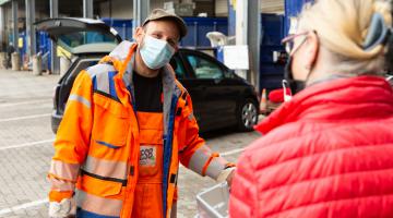 Maskenpflicht Wertstoffhof (Copyright: Sven Betz)