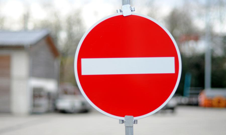 Verkehrszeichen 257 - Verbot der Einfahrt (Copyright: Bruno Wansing, Stadt Bocholt) Verkehrszeichen 257 - Verbot der Einfahrt (Copyright: Bruno Wansing, Stadt Bocholt)