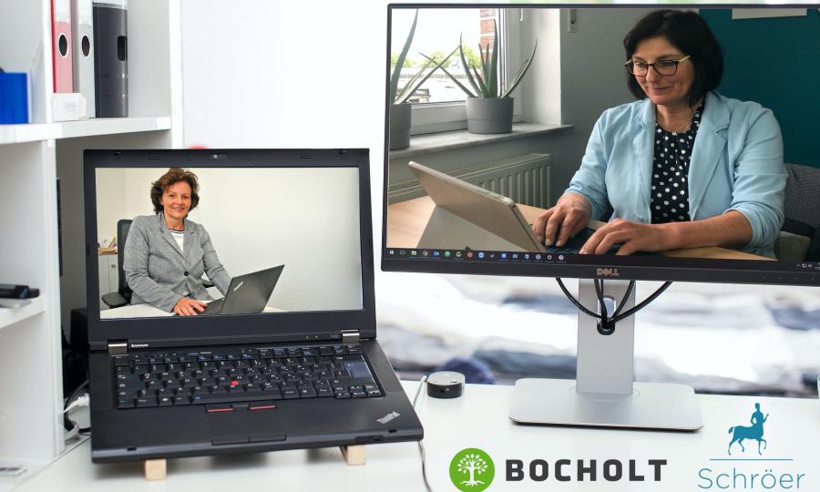 Online-Seminar "Raus aus der Komfortzone" (Copyright: Foto Astrid Schupp: Bruno Wansing, Stadt Bocholt; Montage & Foto Anja Schröer: Schröer Consulting) Online-Seminar "Raus aus der Komfortzone" (Copyright: Foto Astrid Schupp: Bruno Wansing, Stadt Bocholt; Montage & Foto Anja Schröer: Schröer Consulting)