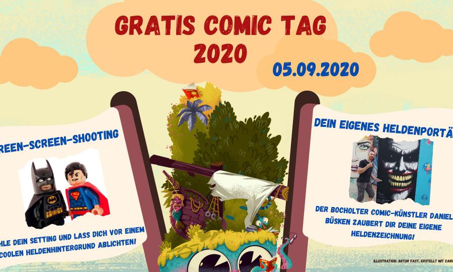 Gratis Comic Tag in der Stadtbibliothek (Copyright: Stadtbibliothek Bocholt)